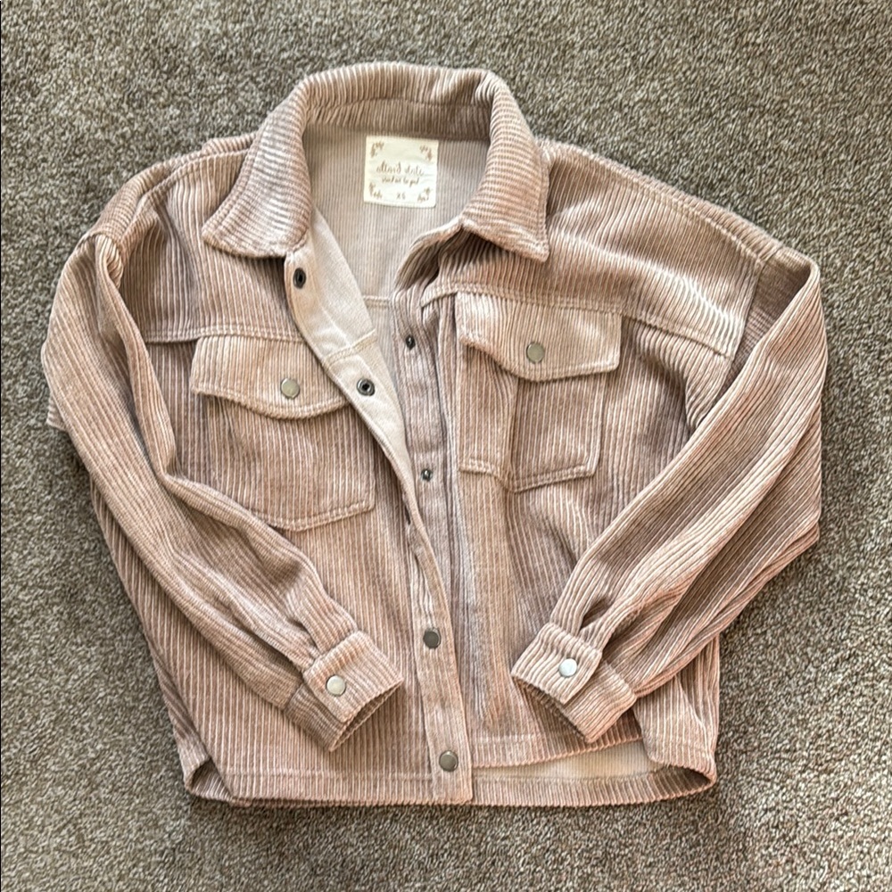 Altar'd State Corduroy Jacket - Pale Pink